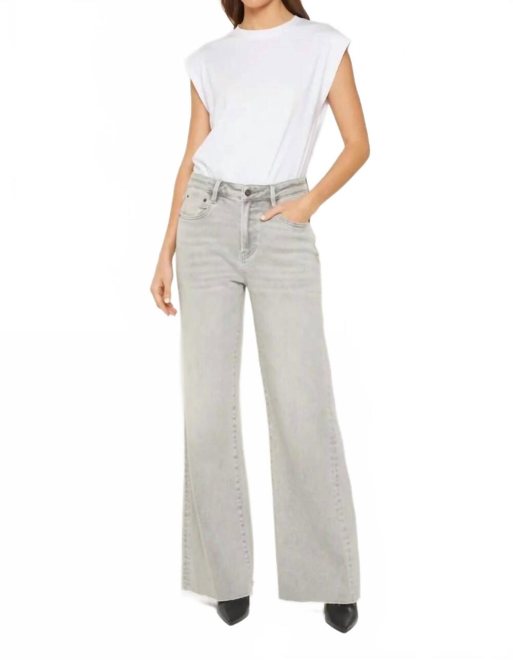 NEW MICA DENIM wide leg jeans in smoke